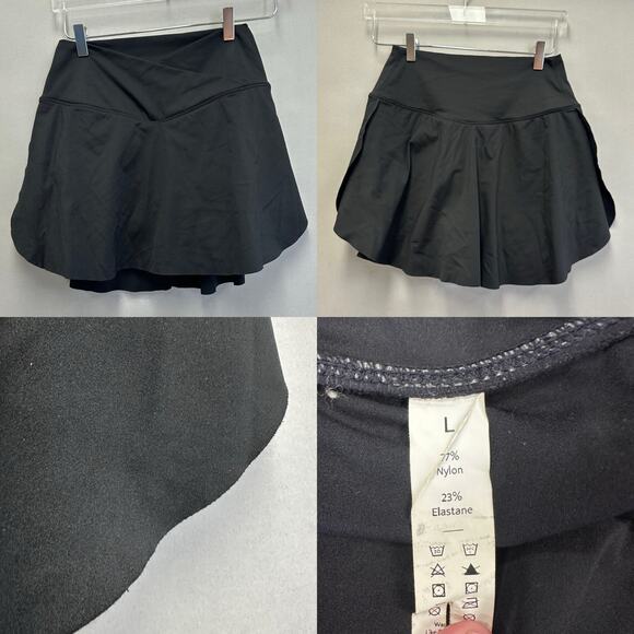 Halara Black SoftlyZero Airy Crossover 2-in-1 Tennis Skirt Large PickleBall - Picture 14 of 15
